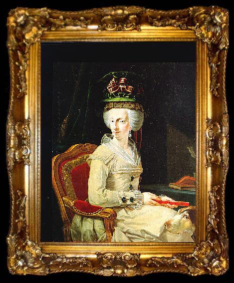 framed  Johann Zoffany Archduchess Maria Amalia of Austria, ta009-2